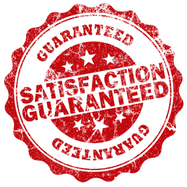 Satisfaction Guarantee sticker.